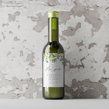 Lemon Bridal Shower Wine label, Main squeeze Wine Label