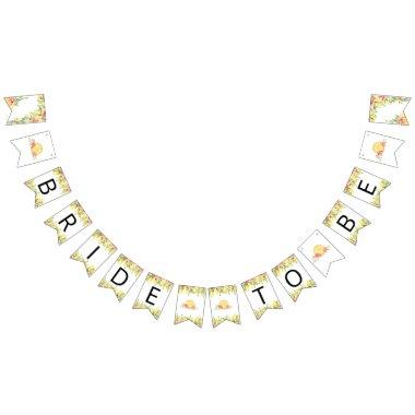 Lemon Bride To Be  Bunting Flags