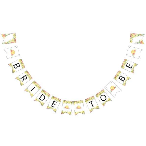 Lemon Bride To Be  Bunting Flags