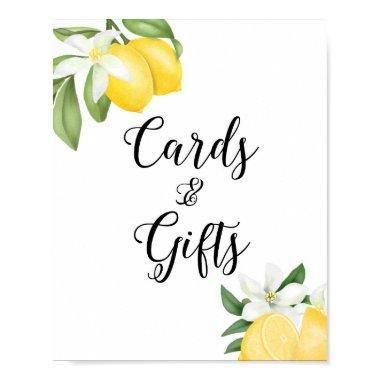 Lemon  & Gifts Party Table Sign Citrus