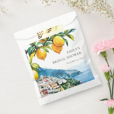 Lemon Citrus Amalfi Coast Bridal Shower Favor Bag