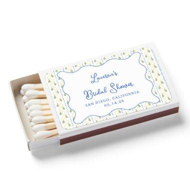 Lemon Citrus Blue & Yellow Elegant  Matchboxes