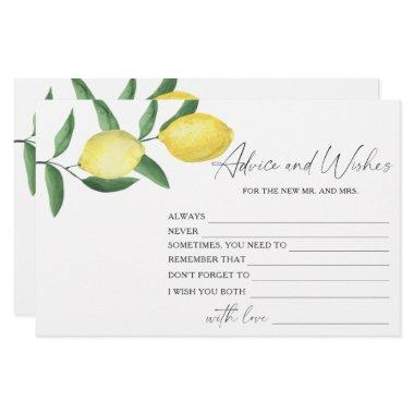 Lemon Citrus -  Advice and Wishes Stationery