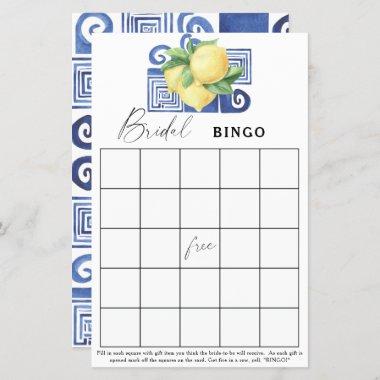 Lemon Citrus - Bridal shower bingo game