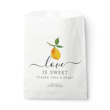 Lemon Citrus Bridal Shower Favor Love is Sweet Favor Bag