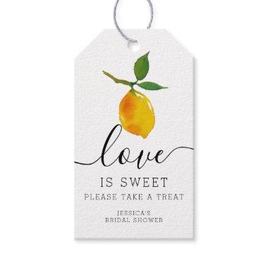 Lemon Citrus  Favor Love is Sweet Gift Tags