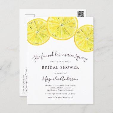 Lemon Citrus Bridal Shower Invitation PostInvitations