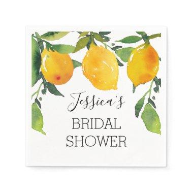 Lemon Citrus Bridal Shower Napkin