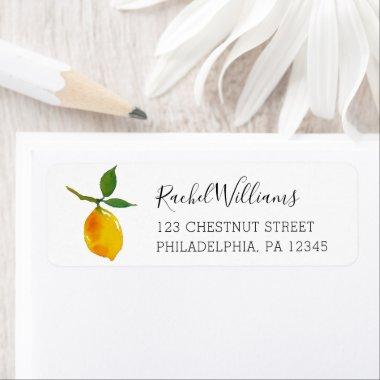 Lemon Citrus  Return Address Label