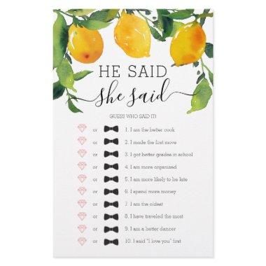 Lemon Citrus Double Sided  Games