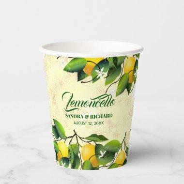 Lemon Citrus Fruit Lemoncello Paper Cups