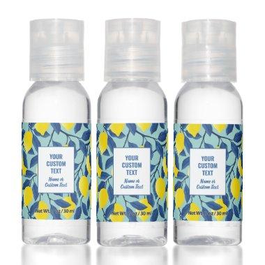 Lemon Citrus Fruit Tropical Botanical Custom Hand Sanitizer