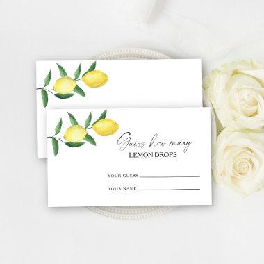 Lemon citrus - guess how many lemon drops enclosure Invitations