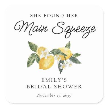 Lemon Citrus Main Squeeze  Square Sticker