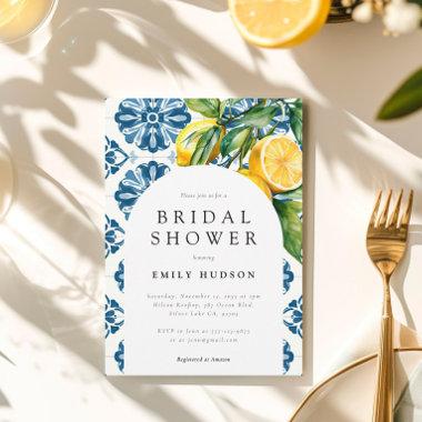 Lemon Citrus Positano Italian Bridal Shower Invitations