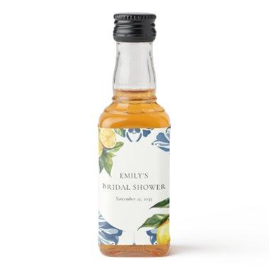 Lemon Citrus Positano Italian  Liquor Bottle Label