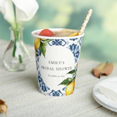 Lemon Citrus Positano Italian  Paper Cups