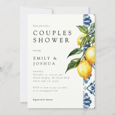 Lemon Citrus Positano Italian Couples Shower Invitations
