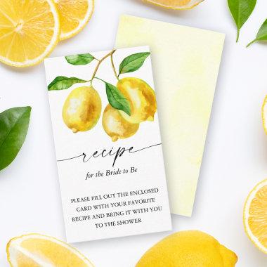 Lemon Citrus Recipe for the Bride Enclosure Invitations