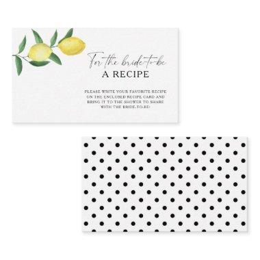 Lemon Citrus - Recipe for the bride to be Enclosure Invitations