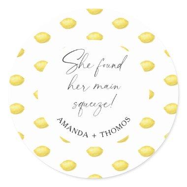 Lemon Citrus - She found her main squeeze Classic Round Sticker