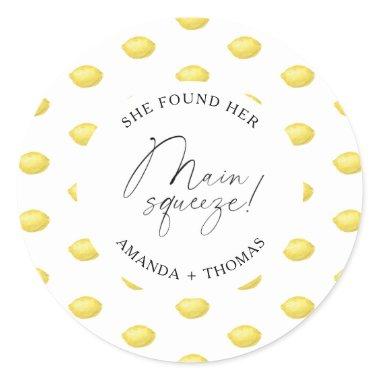 Lemon Citrus - She found her main squeeze Classic Round Sticker