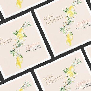 Lemon Citrus Soft Blush Main Squeeze  Napkins