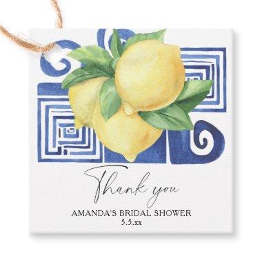 Lemon Citrus - Wedding Thank You Favor Tags