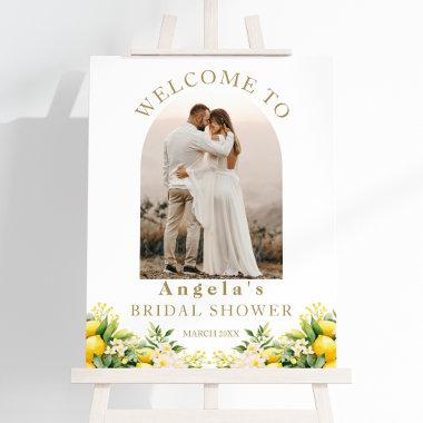 Lemon Elegant Modern Welcome Bridal Shower photo Foam Board