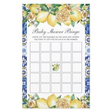 Lemon Floral Baby  Bingo Party Game