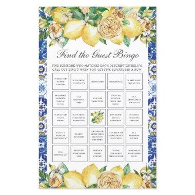 Lemon Floral  Find the Guest Bingo
