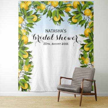 Lemon Fruit Botanical Wedding | Photo Backdrop