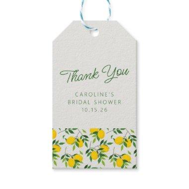 Lemon Fruit Pattern Custom  Thank You Gift Tags