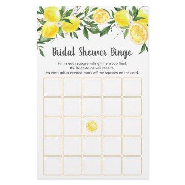 Lemon Greenery Gold  Bingo Game
