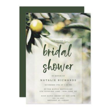 Lemon Grove | Modern Yellow & Green Bridal Shower Invitations