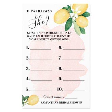 Lemon How old was She Pink  Game  Flyer
