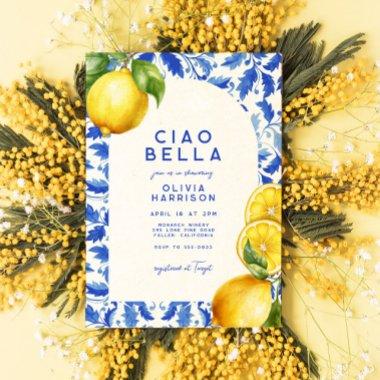 Lemon Italian Amalfi Blue Tile
