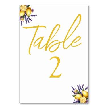 Lemon Lavender Table Card