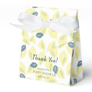 Lemon & Leaf Pattern Baby Shower Gift Box