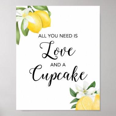 Lemon Love & a Cupcake Bridal Shower Sign