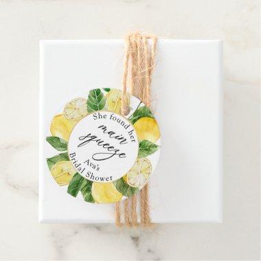 Lemon Main Squeeze Bridal Shower Classic Favor Tags