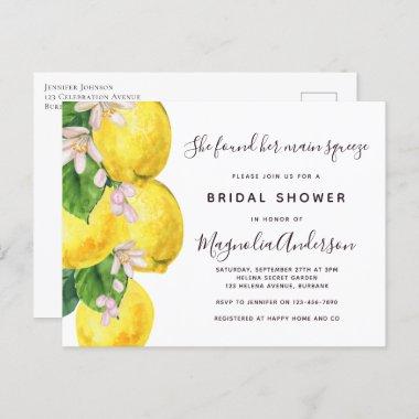 Lemon Main Squeeze Bridal Shower Invitation PostInvitations
