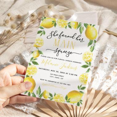 Lemon Main Squeeze Bridal Shower Wedding Budget In Invitations