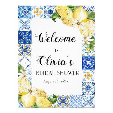 Lemon Main Squeeze Bridal Shower Welcome Poster