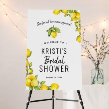 Lemon Main Squeeze Bridal Shower Welcome Sign