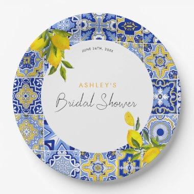 Lemon Mediterranean Boho Arch  Paper Plates