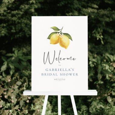 Lemon Mediterranean Bridal Shower Welcome Sign