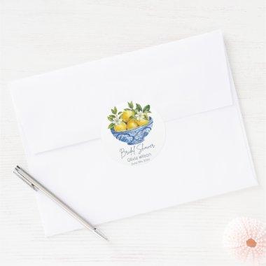 Lemon Mediterranean Summer  Classic Round Sticker