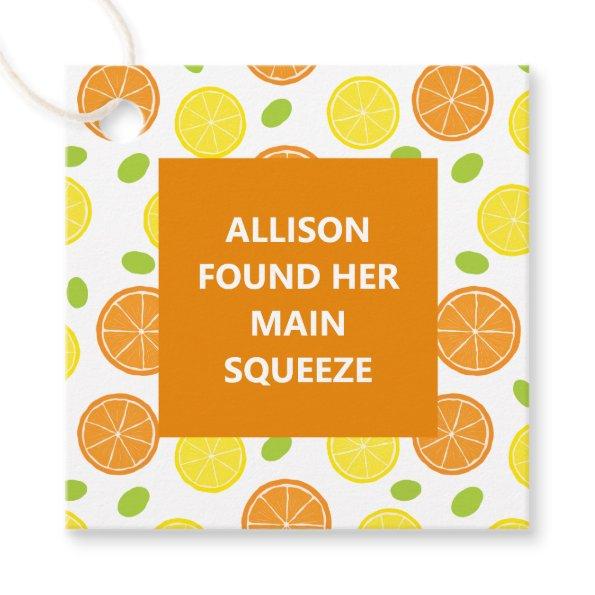 Lemon & Orange Wedding  Main Squeeze Favor Tags