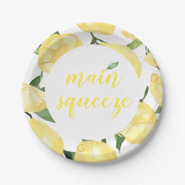 Lemon Paper Plates Main Squeeze Bridal Shower